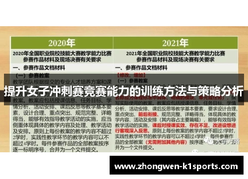 提升女子冲刺赛竞赛能力的训练方法与策略分析