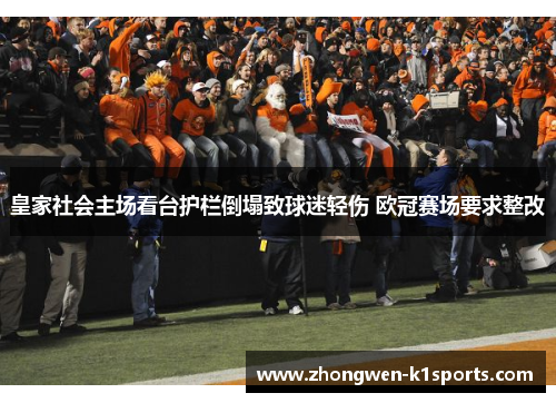 皇家社会主场看台护栏倒塌致球迷轻伤 欧冠赛场要求整改